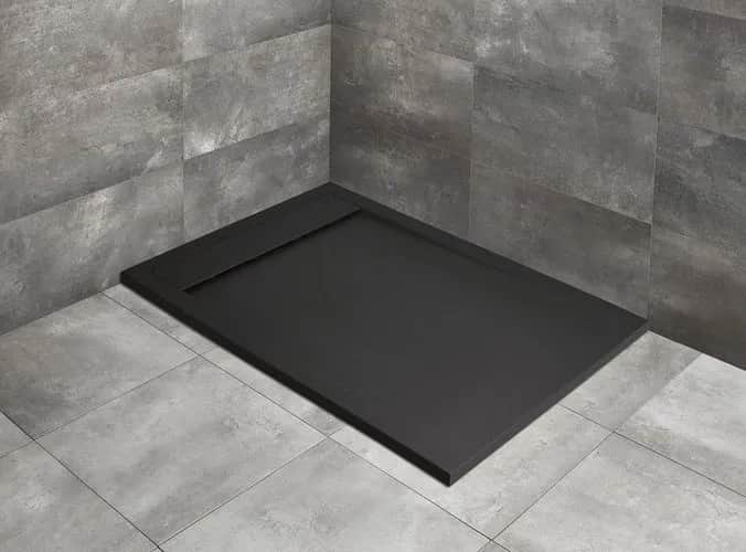 Brodzik 120x90 konglomerat czarny - idealne rozwiązanie do łazienki